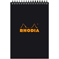 Rhodia Classic - Cuaderno (con espiral- Gobernado - Formato A5 (14.8 x 21 cm) - Negro